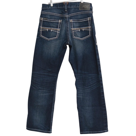 Ariat Other - Ariat M5 Mens 33x30 NWOT Straight Leg Jeans Dark Wash Heavy Stitch Western Denim